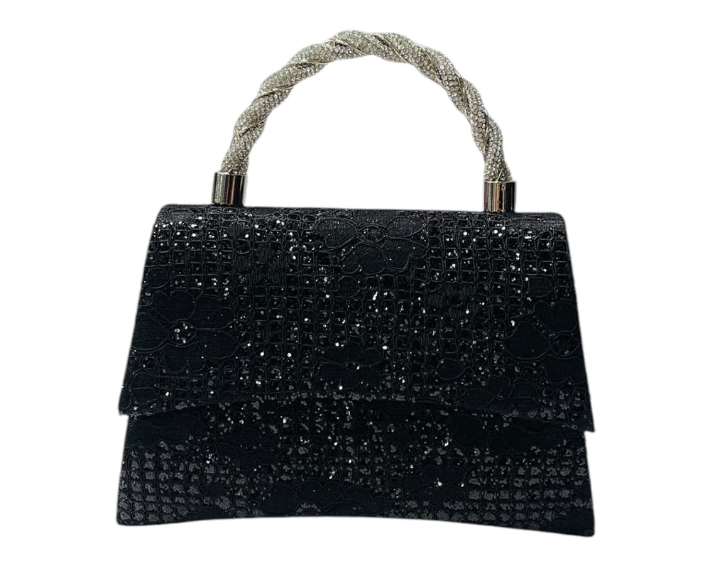 Diamante Glitter Clutch Tote Bag