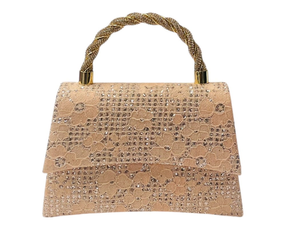 Diamante Glitter Clutch Tote Bag