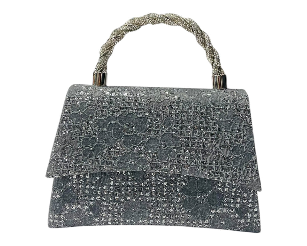 Diamante Glitter Clutch Tote Bag