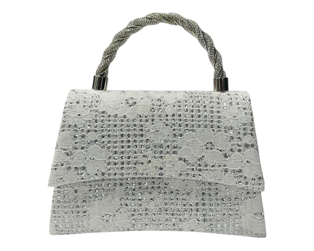 Diamante Glitter Clutch Tote Bag