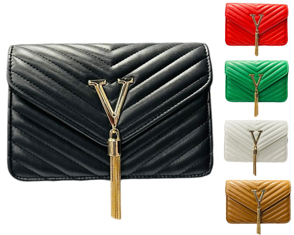 Cross Body Faux Leather Tote Bag Main image