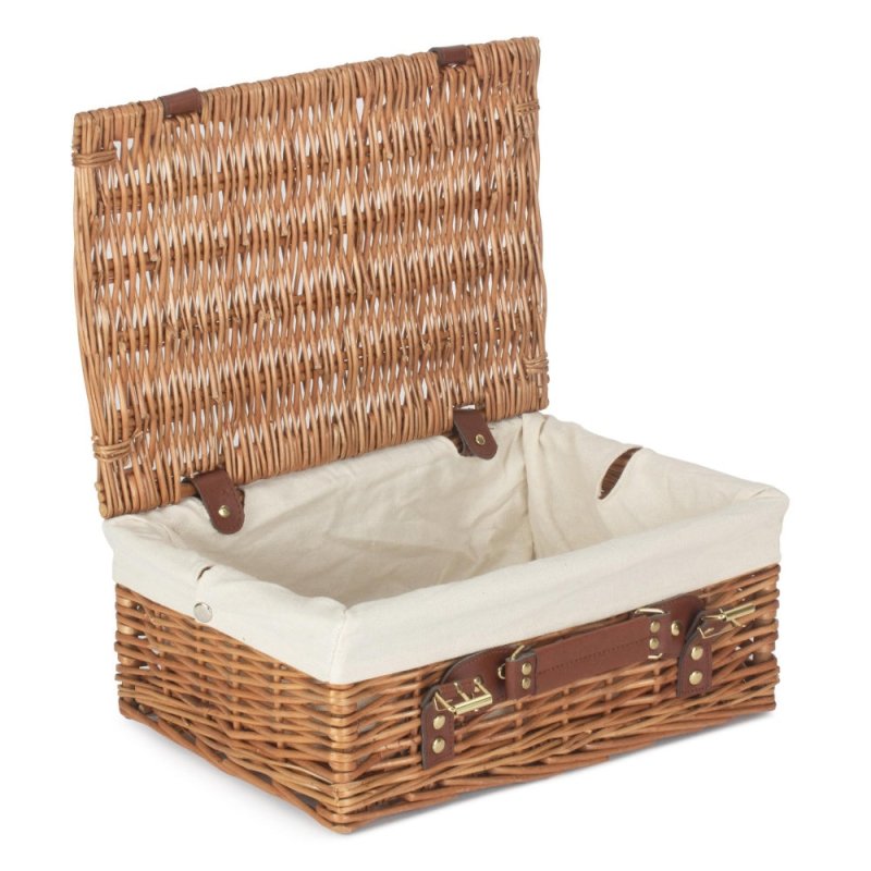 35cm Light Steamed Wicker Picnic Basket - Empty Picnic Baskets - British D'sire