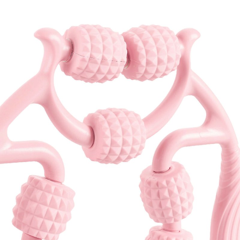 360 - Degree Leg Muscle Roller Massager with 9 Wheels, Pink - Muscle Roller Massager - British D'sire