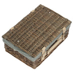 36cm Antique Wash Wicker Picnic Basket with Cotton Lining - Empty Picnic Baskets - British D'sire