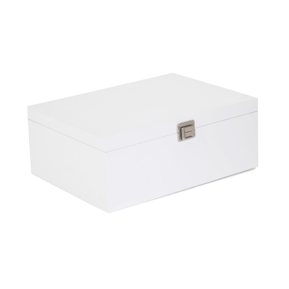 White Wooden Storage Box Secondary image
