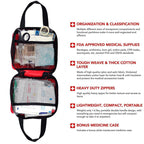 391pcs First Aid Kit Medical Emergency Travel Home Car Taxi Work 1ST Aid Bag - British D'sire