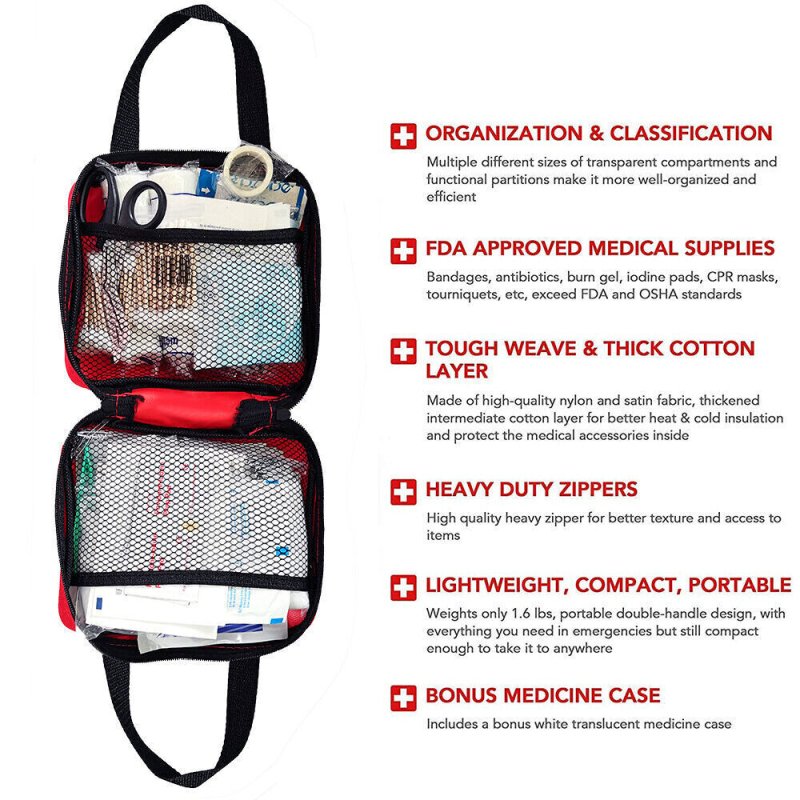 391pcs First Aid Kit Medical Emergency Travel Home Car Taxi Work 1ST Aid Bag - British D'sire