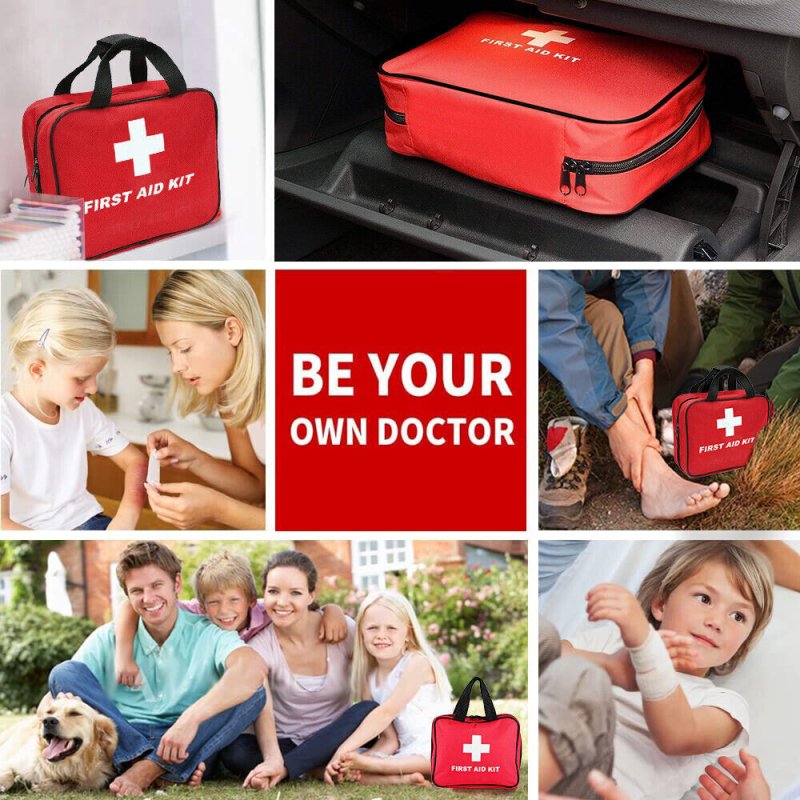 391pcs First Aid Kit Medical Emergency Travel Home Car Taxi Work 1ST Aid Bag - British D'sire