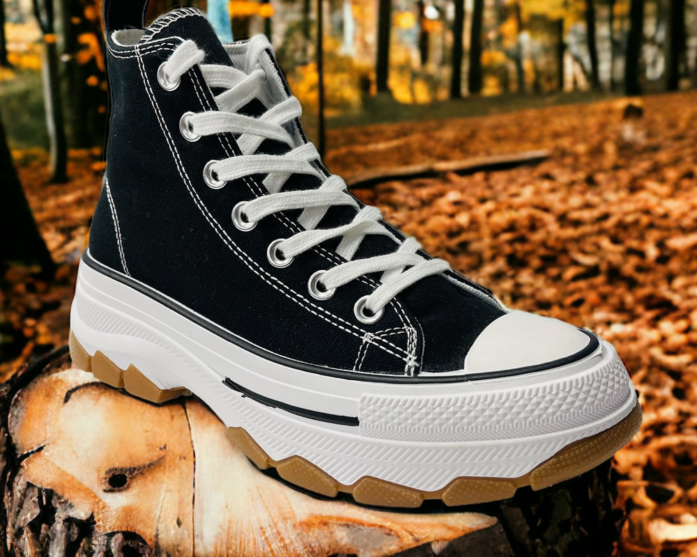 Women’s Chunky Sole Canvas Trainers