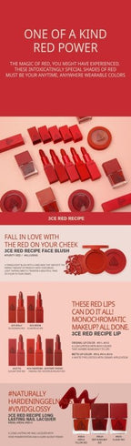 3CE Matte Red Recipe Lip Colour No 214 Squeezing - Lipstick - British D'sire