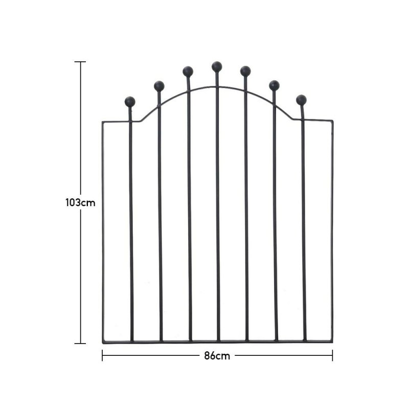 3ft Black Modern Metal Outdoor Garden Swing Gate Fence Gate 86 x 103cm - Garden Gate - British D'sire