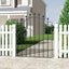 3ft Black Modern Metal Outdoor Garden Swing Gate Fence Gate 86 x 103cm - Garden Gate - British D'sire
