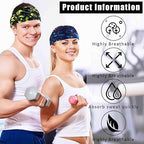 3‑Pack Antiperspirant Sports Headbands – Non‑Slip, Unisex - Headbands - British D'sire