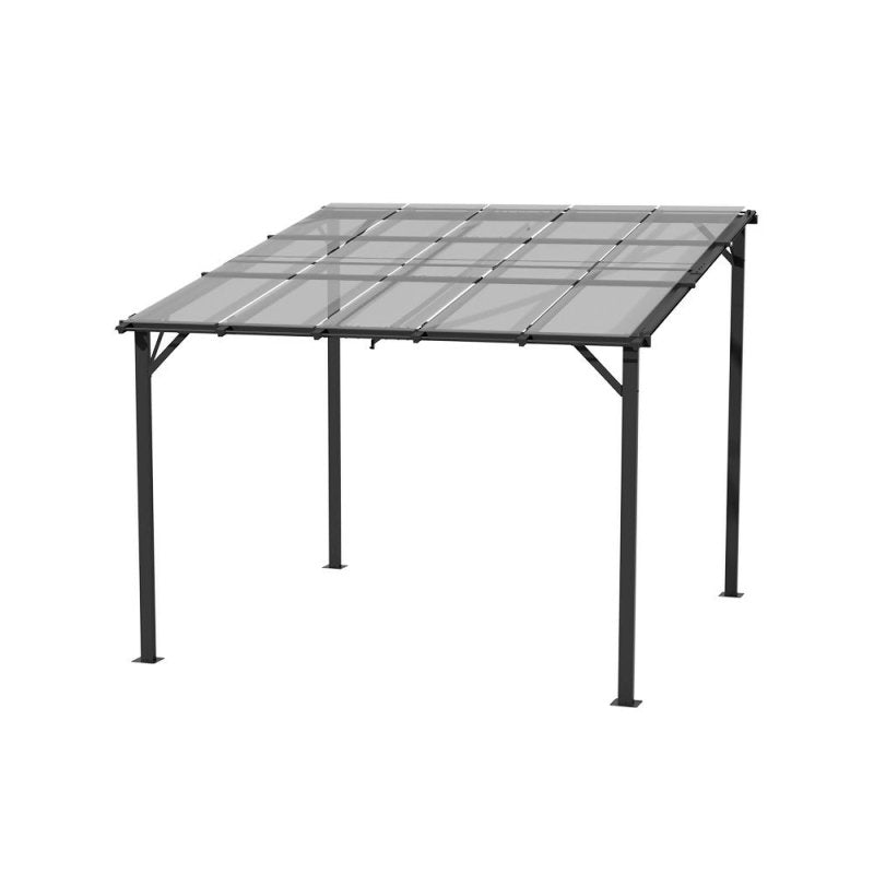 3x3M Wall - Mounted Awning Outdoor Canopy with UV - Resistant Roof - Canopy - British D'sire