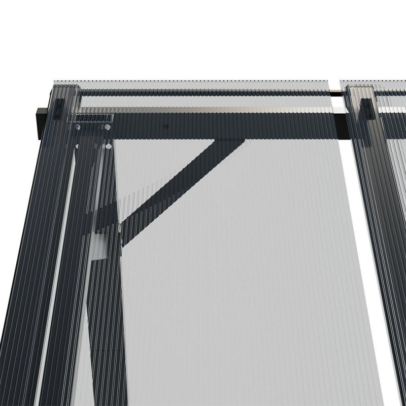 3x4.2M Wall - Mounted Awning Outdoor Canopy with UV - Resistant Roof - Canopy - British D'sire