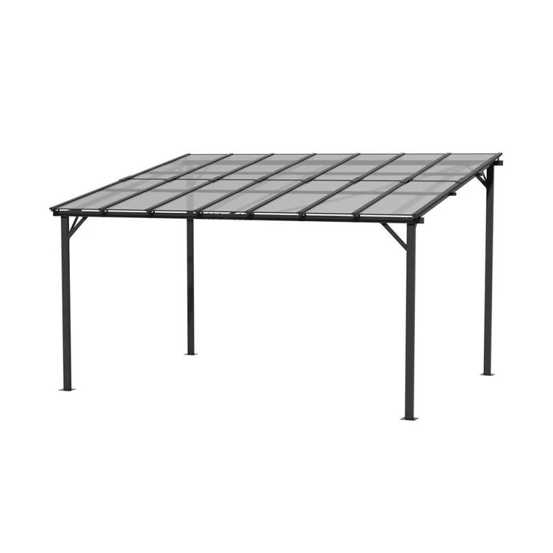 3x4.2M Wall - Mounted Awning Outdoor Canopy with UV - Resistant Roof - Canopy - British D'sire