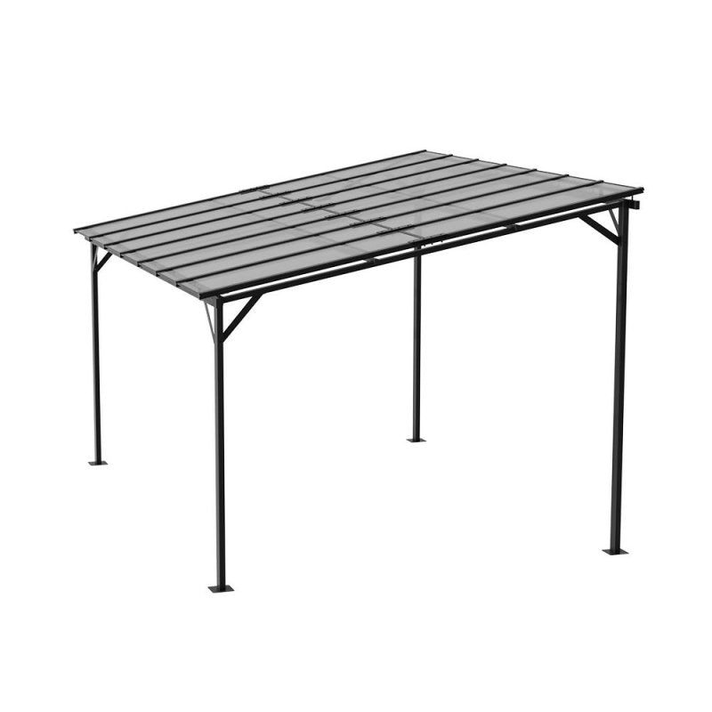 3x4.2M Wall - Mounted Awning Outdoor Canopy with UV - Resistant Roof - Canopy - British D'sire