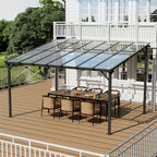 3x4.2M Wall - Mounted Awning Outdoor Canopy with UV - Resistant Roof - Canopy - British D'sire