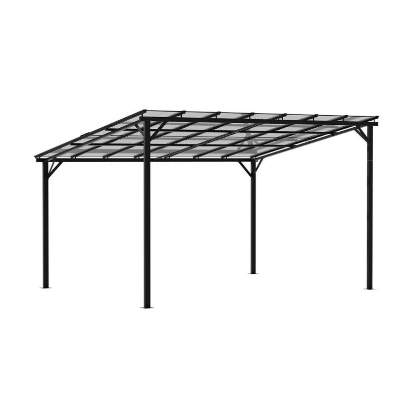 3x4.2M Wall - Mounted Awning Outdoor Canopy with UV - Resistant Roof - Canopy - British D'sire