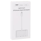 4 in 1 8 Pin to Dual USB + 3.5mm AUX + HDMI OTG Audio Digital AV Adapter - British D'sire