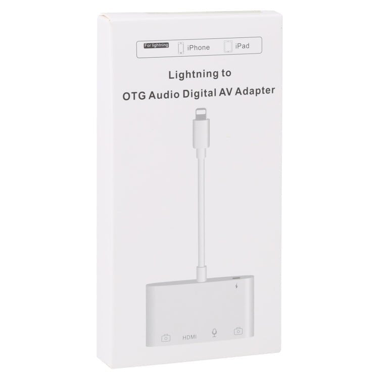 4 in 1 8 Pin to Dual USB + 3.5mm AUX + HDMI OTG Audio Digital AV Adapter - British D'sire