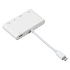 4 in 1 8 Pin to Dual USB + 3.5mm AUX + HDMI OTG Audio Digital AV Adapter - British D'sire