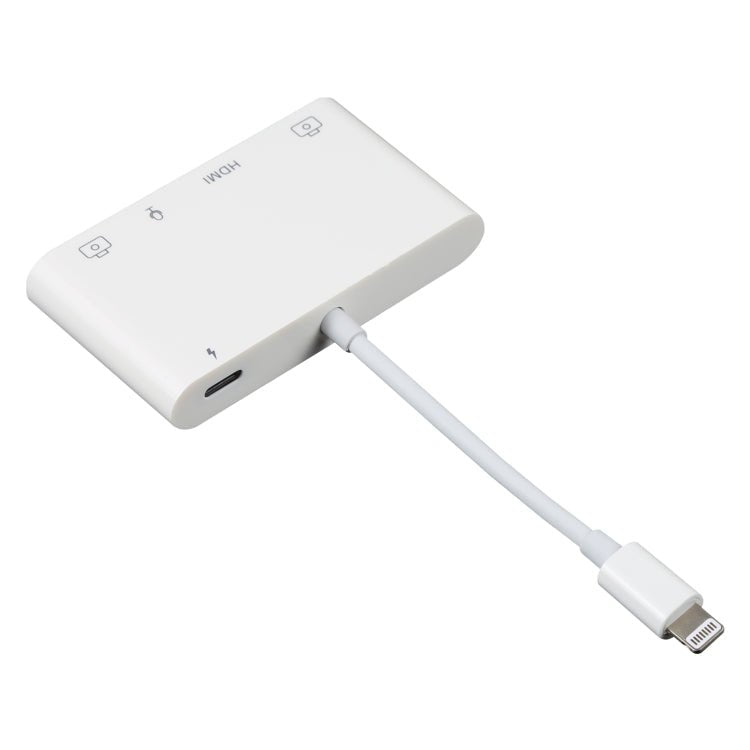 4 in 1 8 Pin to Dual USB + 3.5mm AUX + HDMI OTG Audio Digital AV Adapter - British D'sire