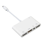 4 in 1 8 Pin to Dual USB + 3.5mm AUX + HDMI OTG Audio Digital AV Adapter - British D'sire