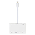 4 in 1 8 Pin to Dual USB + 3.5mm AUX + HDMI OTG Audio Digital AV Adapter - British D'sire