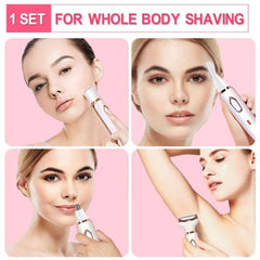 4 In 1 Electric Shaver Epilator For Women Face Facial Body Underarm Clipper Epilator Hair Remover Lady Female USB Charging Shaving Trimmer Razor - Hair Care & Styling - British D'sire
