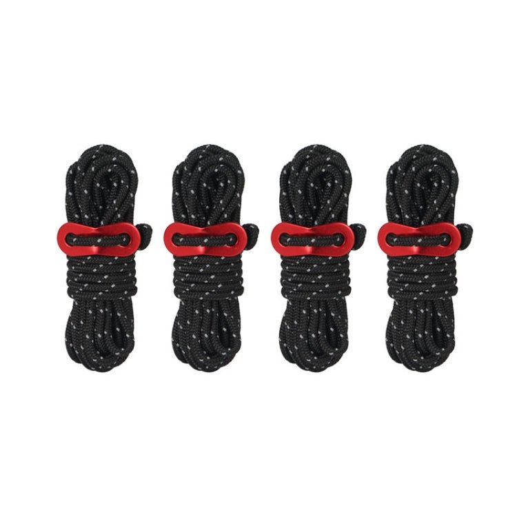 4 PCS / Set CLS Outdoor Camp Reflective Wind-Proof Camping Support Rod(Black) - British D'sire Main image