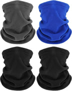 4 Pieces Kids Winter Neck Warmers Fleece Gaiter Windproof Face Covering - British D'sire