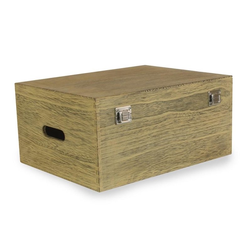 40cm Oak Effect Wooden Box - Presentation Boxes - British D'sire Main image