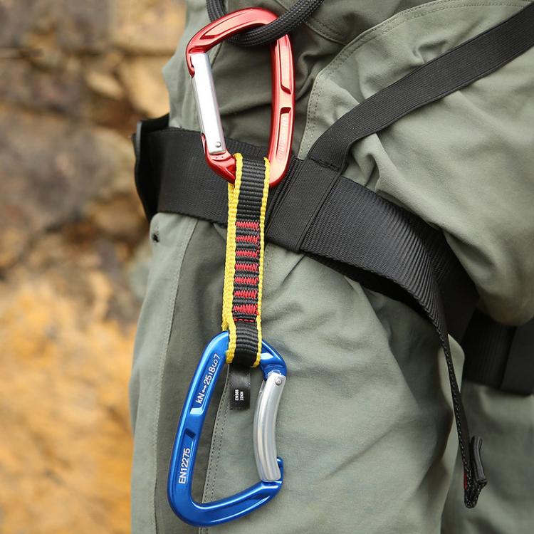 40cm XINDA XD-CP05/06 Outdoor Mountaineering Climbing Straight Door Curved Door Fast Hanging Safety Buckle Flat Belt - British D'sire