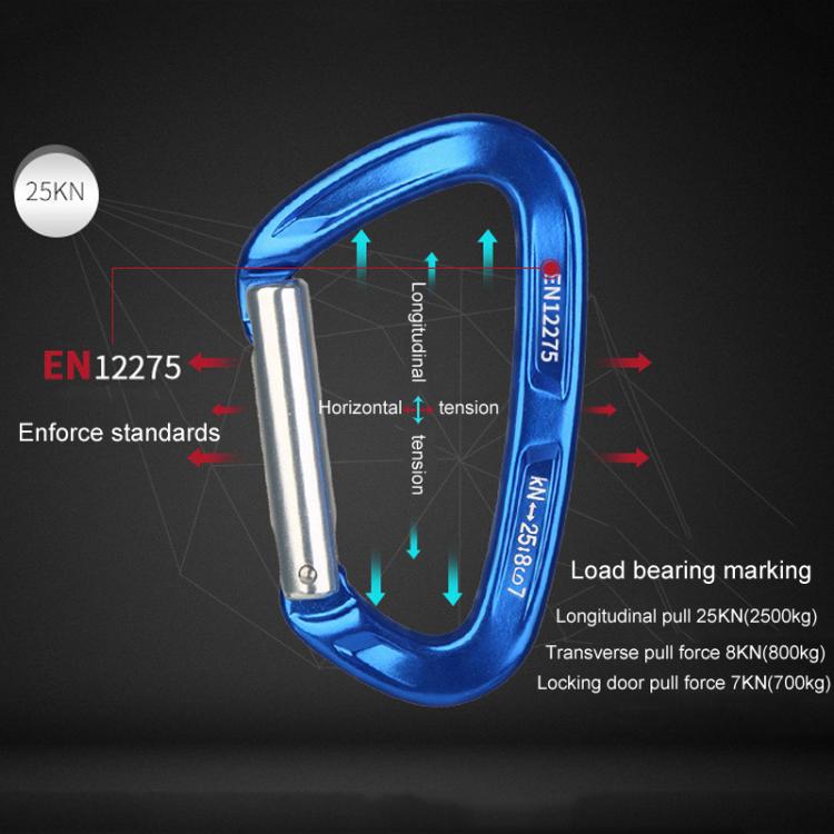 40cm XINDA XD-CP05/06 Outdoor Mountaineering Climbing Straight Door Curved Door Fast Hanging Safety Buckle Flat Belt - British D'sire