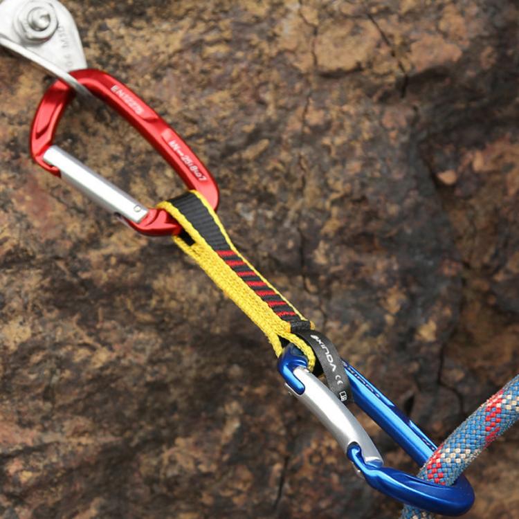 40cm XINDA XD-CP05/06 Outdoor Mountaineering Climbing Straight Door Curved Door Fast Hanging Safety Buckle Flat Belt - British D'sire