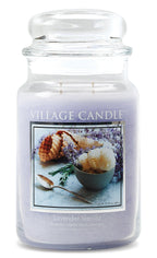 Beauty Goddess - Village Candles - Lavender Vanilla - Large Glass Dome.