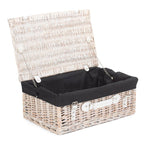 45cm White Wash Empty Picnic Basket - Empty Picnic Baskets - British D'sire
