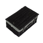 46cm Empty Black Willow Picnic Basket With Cotton Lining - Empty Picnic Baskets - British D'sire