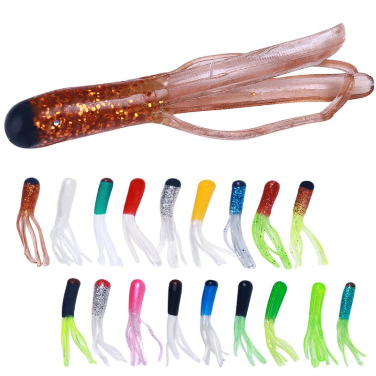 4.8cm 20pcs / Pack HENGJIA SO192 Vegetable-Head Tube Lure Fishing Simulation Soft Fake Bait, Style: 3# - British D'sire