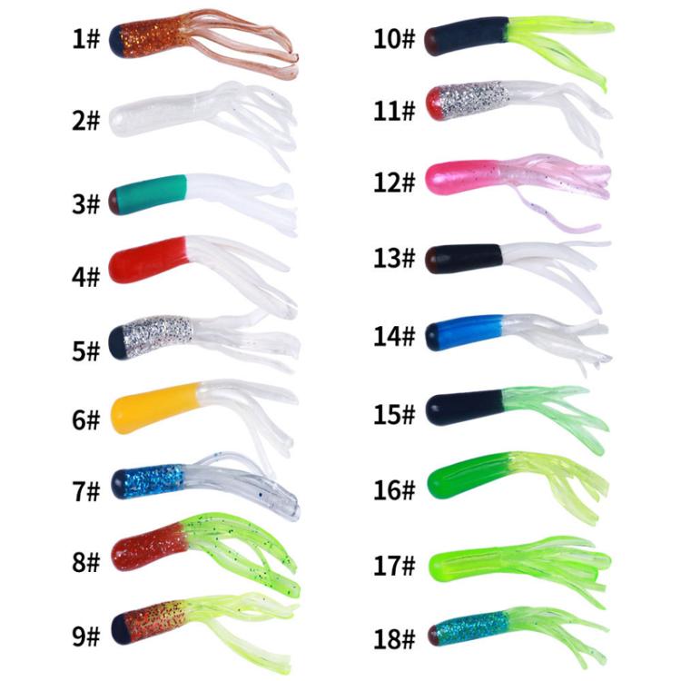4.8cm 20pcs / Pack HENGJIA SO192 Vegetable-Head Tube Lure Fishing Simulation Soft Fake Bait, Style: 3# - British D'sire