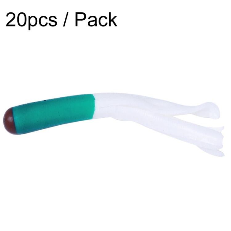 4.8cm 20pcs / Pack HENGJIA SO192 Vegetable-Head Tube Lure Fishing Simulation Soft Fake Bait, Style: 3# - British D'sire