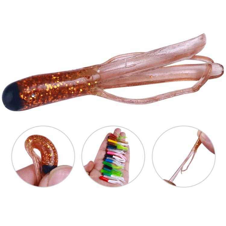 4.8cm 20pcs / Pack HENGJIA SO192 Vegetable-Head Tube Lure Fishing Simulation Soft Fake Bait, Style: 3# - British D'sire