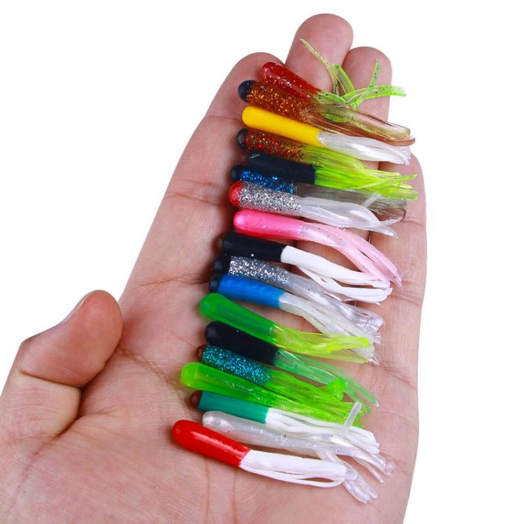 4.8cm 20pcs / Pack HENGJIA SO192 Vegetable-Head Tube Lure Fishing Simulation Soft Fake Bait, Style: 3# - British D'sire