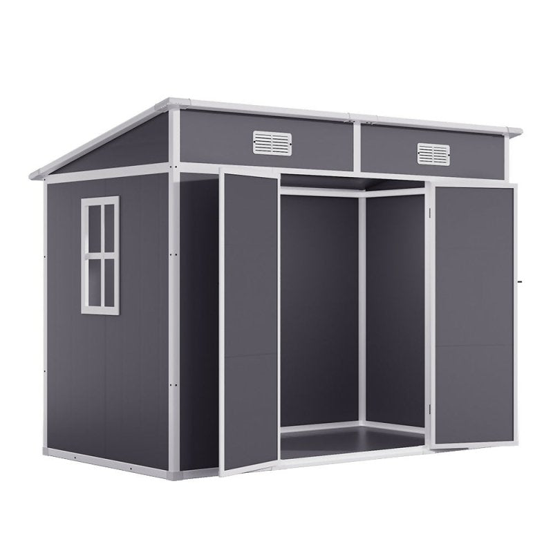 4*8ft Outdoor Plastic Garden Storage Shed - Garden Shed - British D'sire