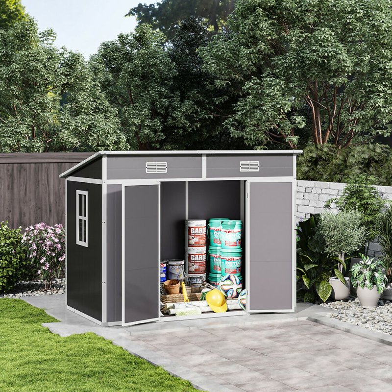 4*8ft Outdoor Plastic Garden Storage Shed - Garden Shed - British D'sire