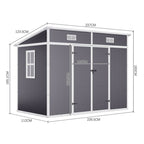 4*8ft Outdoor Plastic Garden Storage Shed - Garden Shed - British D'sire
