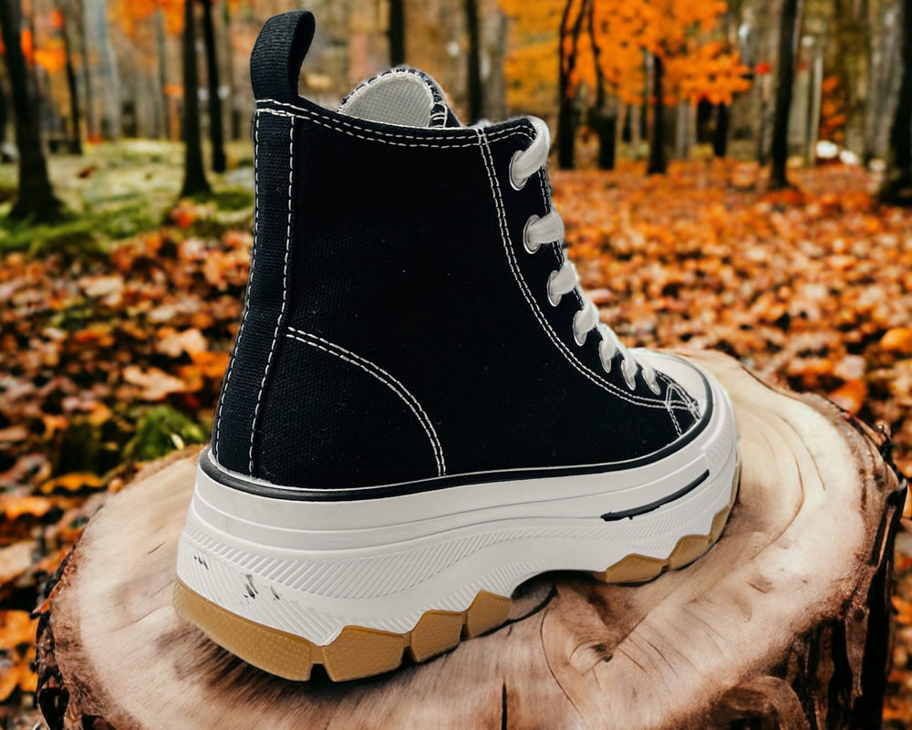 Women’s Chunky Sole Canvas Trainers