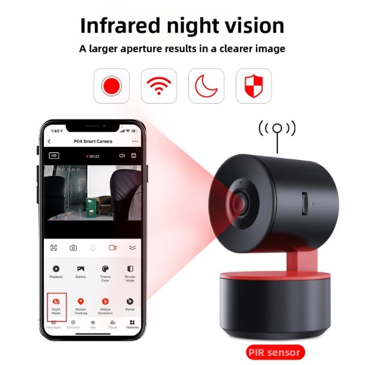 4MP WiFi Security Camera Indoor, Smart Pan Tilt Surveillance Monitor with Infrared Night Vision(White) - British D'sire