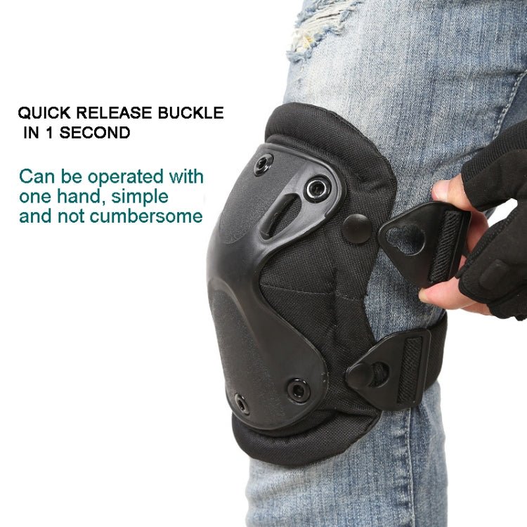 4pcs/set Sports Knee and Elbow Pads Outdoor Sport Safety Gear Drop(Army Green) - British D'sire